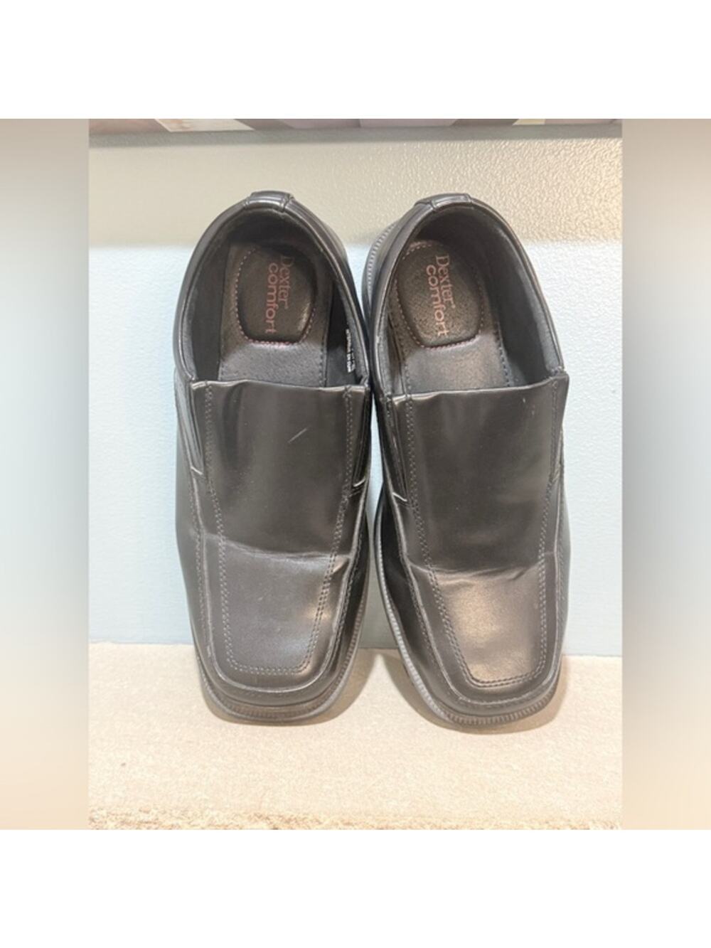 DEXTER Comfort Memory Foam Mens Square Toe Dress Shoes | Sz 8